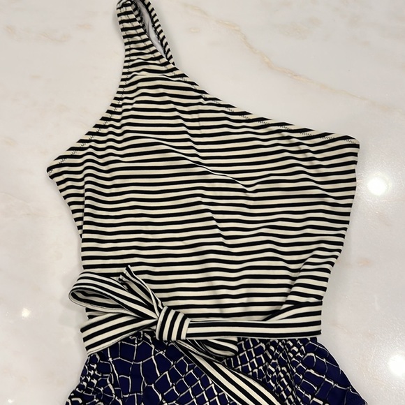 Norma Kamali Kulture one shoulder alligator print swimsuit exc cond sz Med - Picture 3 of 8